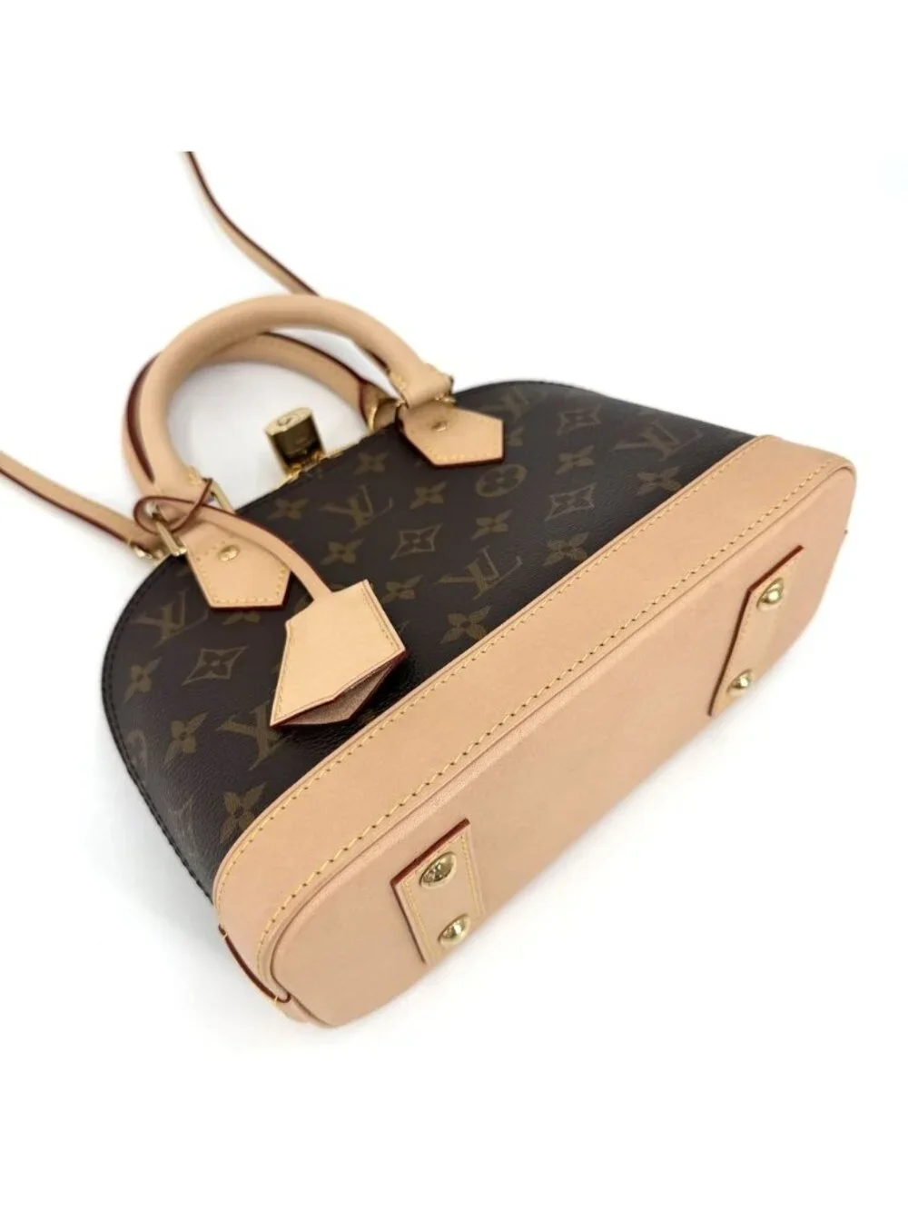 Louis Vuitton 2-Way Alma BB Shoulder Bag Handbag Crossbody Monogram Canvas Brown